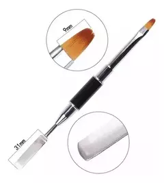 Pincel Para Polygel Uñas Esculpidas Acrigel C/ Espatula - mqregalosmayorista