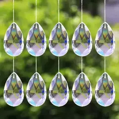 X6 Cristales Forma De Gota Candelabro Colgante Decoracion - mqregalosmayorista