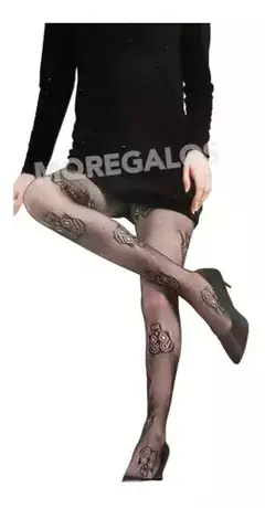 Panty Medias Con Estampa Dark Look Moda Tendencia Medibachas - comprar online