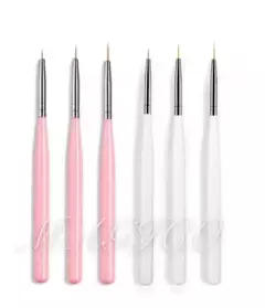 Set 3 Pinceles Liners Para Nail Art Deco Uñas