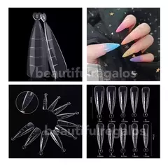 Capsulas Dual System X 100 Stiletto Tips Uñas Esculpidas - mqregalosmayorista