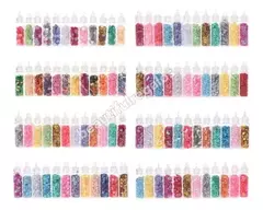 Set X 48 Glitter, Gibre Surtidos Para Uñas Decoraciones en internet