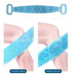 Cepillo Esponja Silicona De Espalda Doble Cerdas Ducha Baño - mqregalosmayorista