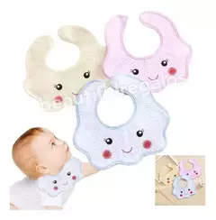 Babero De Algodon Tela Para Bebes Nena Nene Comer Colores