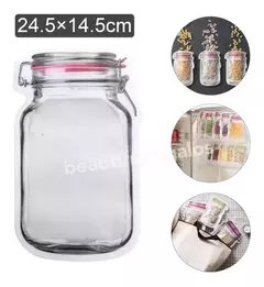 Bolsa Herméticas Tipo Zipper X 4 Con Cierre Forma Frasco en internet