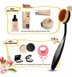 Brocha Brush Oval Para Maquillaje Contorno Base Make Up - comprar online