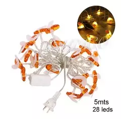 Guirnalda De Aveja X 28 5mts C/enchu Blanco Calido Oferta!!