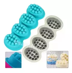 Molde De Silicona Para Jabon Velas Ovalados 4 Cavidades Arte - mqregalosmayorista