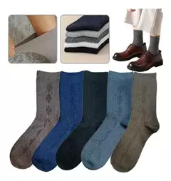 X4 Pares De Medias Clasicas Hombre Calentitas Frio Largas