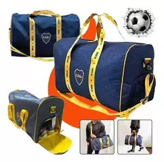 Bolso Deportivo Boca Juniors Con Bolsillo Interno Y Correa
