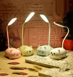 Lampara Led De Escritorio Recargable Animales Colores