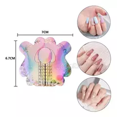100 Moldes Mariposa Tornasol Uñas Esculpidas Autoadhesivos - comprar online