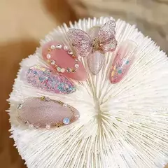 X3 Strass Mariposa 3d Deco Uñas Esculpidas Grande Colores - mqregalosmayorista