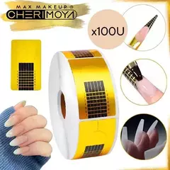 Moldes X100 Unidades Cherimoya Dorados Para Uñas Esculpidas