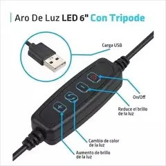 Aro De Luz Led 16cm Profesional 3 Luces + Tripode Envios Gra - mqregalosmayorista