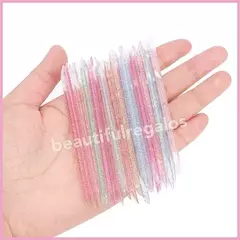 Palitos De Naranjo Acrilico X10 Reutilizable Cristal Uñas en internet