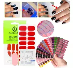 Sticker Uñas Gel Cherimoya Strips Curado Con Cabina Uv Led