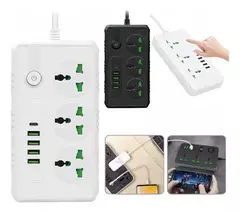 Alargue Inteligente Tipo C 20w Tomas 220v Usb 3.0 Zapatilla