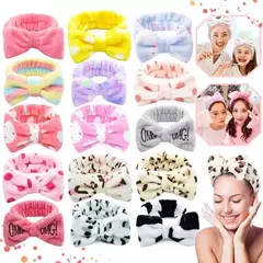 Vincha Maquillaje X3, Limpieza Facial,terciopelo,cosmetologia