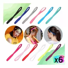 X6 Vinchas Diademas Deportivas Elásticas Antideslizantes