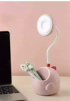 Velador Lámpara Luz Led Recargable Porta Lápiz Dinosaurio - mqregalosmayorista