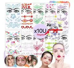 X12 Strass Autoadhesivas Gemas Rostro Cara Cuerpo Decoración