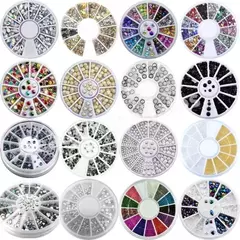 Kit 6 Carrusel De Strass Colores Formas Deco Uñas Nail Art - comprar online
