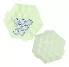 Cubetera Hielera Hexagonal Dos Partes Molde Forma Hielo - comprar online