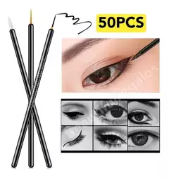 Micro Pincel Descartable X50 Aplicador Delineador Maquillaje