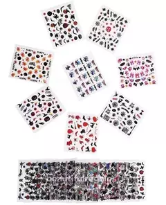 Plancha Sticker 3d Nail Decoración De Uñas Autoadhesiva X2