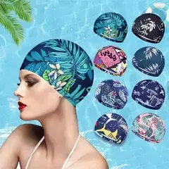 Gorro De Baño De Tela Con Estampados Para Natación Unisex en internet