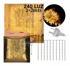 Guirnalda Cortina Efecto Cascada Luz Led 240 Luces C/enchufe