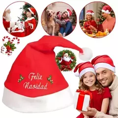 X5 Gorrito Gorro Feliz Navidad Papa Noel Fiesta Navideña
