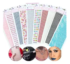 Strass Gemas Autoadhesiva Para Cara Cuerpo Varias Medidas