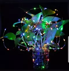 Guirnalda Hilo Alambre Cobre Microled Multicolor Pilas 3mts - mqregalosmayorista