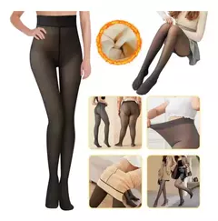 Calza Panty Efecto Piel Con Corderito Can Can Termicas Mujer