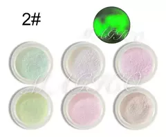 Polvo Glitter Brillos Ilumina Oscuridad Nail Art Manicuria en internet