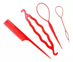 Set 4 Piezas Para Peinados Trenzas Horquillas Peine - tienda online