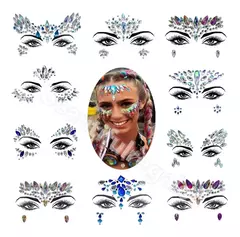 Strass Stickers Cristales Autoadhesivos Faciales Tatto