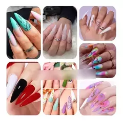 Tips Uñas Stileto Natural Blanco Transparente 100 Unidades - comprar online
