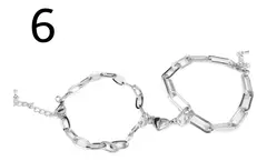Pulsera Con Iman Dije Corazon Amistad Pareja Novios Acero