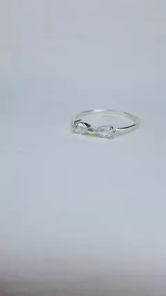 Anel Laço Zirconia Cristal Prata 925 - comprar online