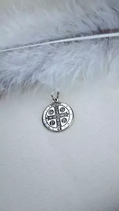 Pingente Medalha de São Bento Prata 925
