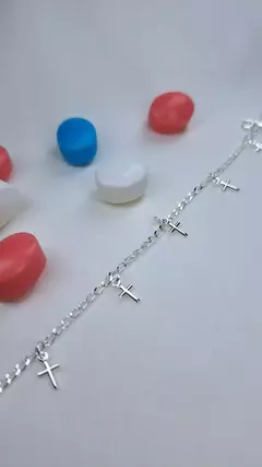 Pulseira Infantil Crucifixo Prata 925