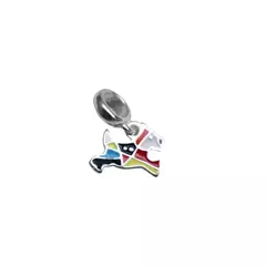 Pingente Berloque Dog Colors Resina em Prata 925 - comprar online