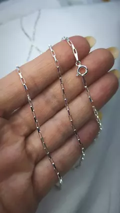 Corrente Cordão Cubinhos Unissex 70 CM em Prata 925
