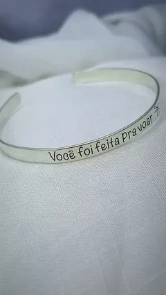 Bracelete Você Foi Feita Para Voar em Prata 925 - comprar online