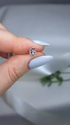 Brinco Love Envelhecido em Prata 925 - Victória Joias em Prata 925