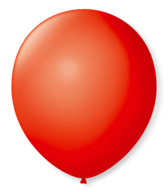 Balão Látex Liso Vermelho Quente N.9 - 50 Unidades