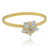 Anel Solitário com Estrela de Zircônia Folheado Ouro 18k